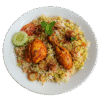 a plate of Chicken Biryani