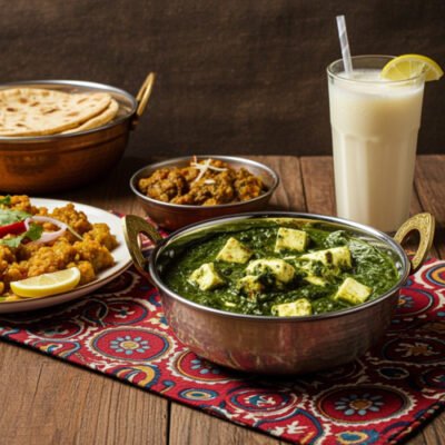 Anmol Palak Paneer served in pot in stokcholm restaurant.