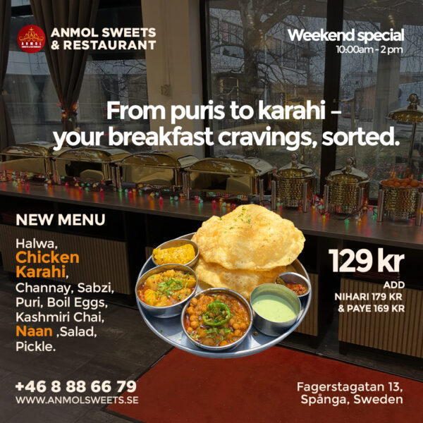 Halwa Poori | Tastiest Breakfast in Stockholm