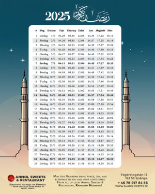 Anmol Ramadan Calander 2025