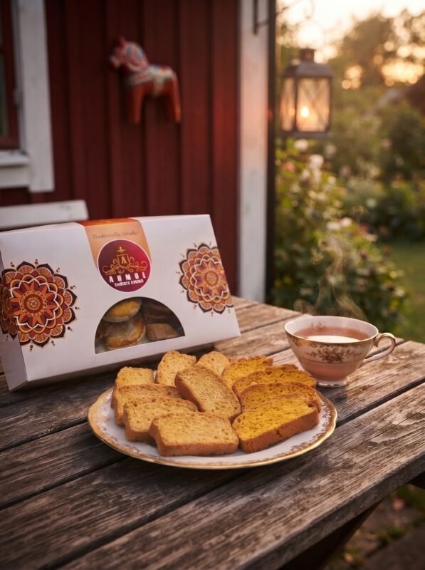 Fresh Made Rusk in rectangle shape from Anmol Sweets Stockholm
