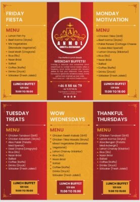 Lunch Buffet Menu