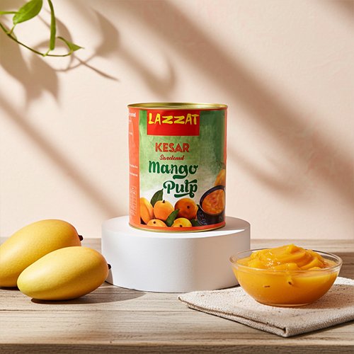 Lazzat Kesar Mango Pulp 850g 2 Lazzat Kesar Mango Pulp
